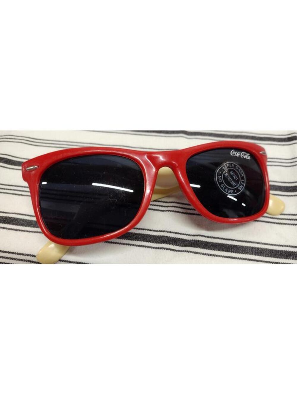 Vintage 1980s Coca Cola Children's Size Red Eyeglasses 1980s does 1950s Colors